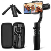 Hohem iSteady Mobile Plus for iPhone 12 11 PRO MAX X XR XS Smartphone Vlog Youtuber Live Video Recording 3 Axis Gimbal Stabilizer with Motion Start Mode Facial Object Tracking Motion Time Lapse Black